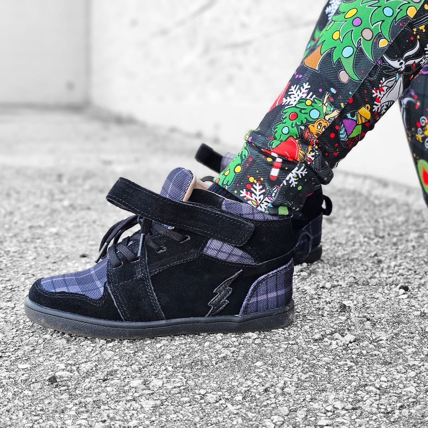 Slate Plaid Sneaker