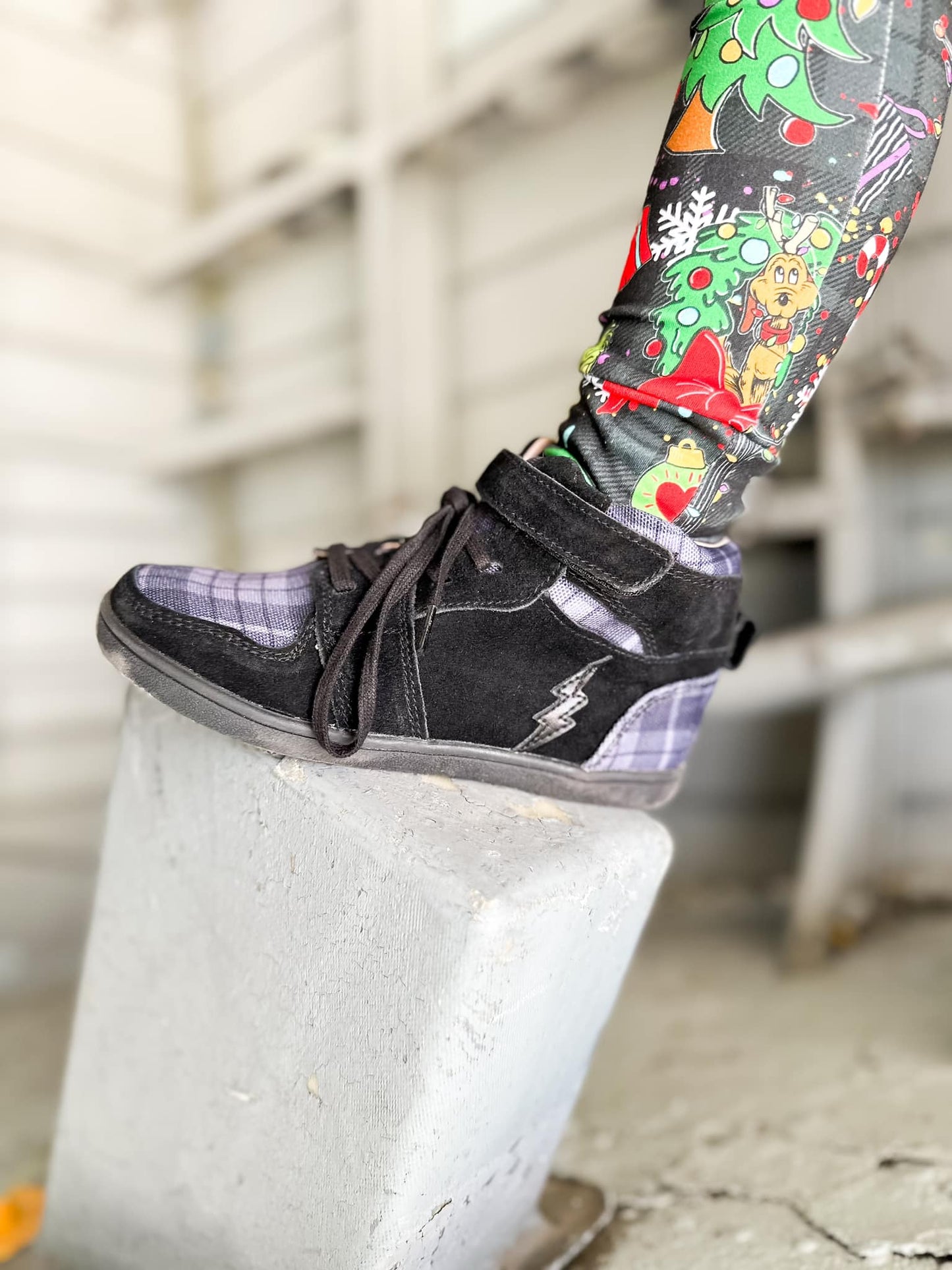 Slate Plaid Sneaker